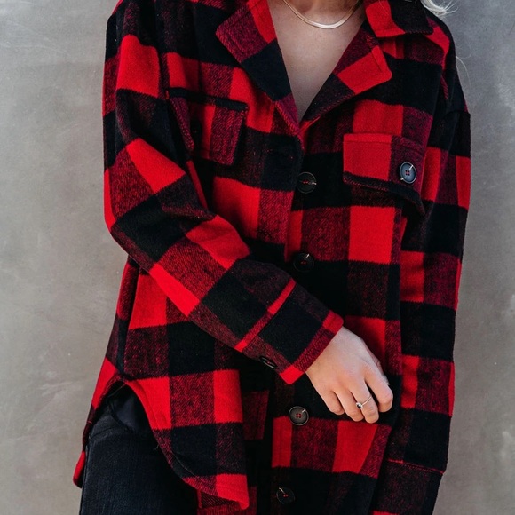 NWT Buffalo Check Plaid Flannel Button Up Jacket - Picture 6 of 11